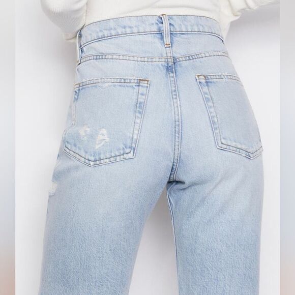 Frame Le Vintage Bermuda Distressed Denim Shorts In Drenched Size 24 NWT - Picture 7 of 16